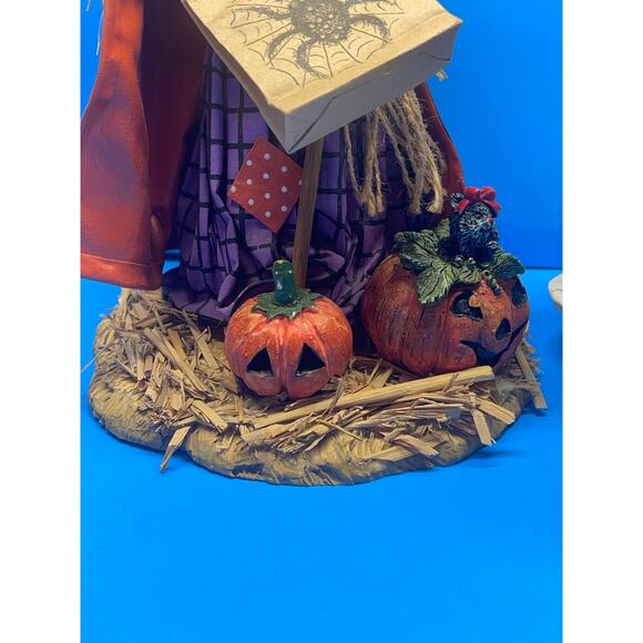 Vintage Halloween Fabric Mache Figurines Statues Decor Holiday Ghost Witch 12" - Picture 5 of 12
